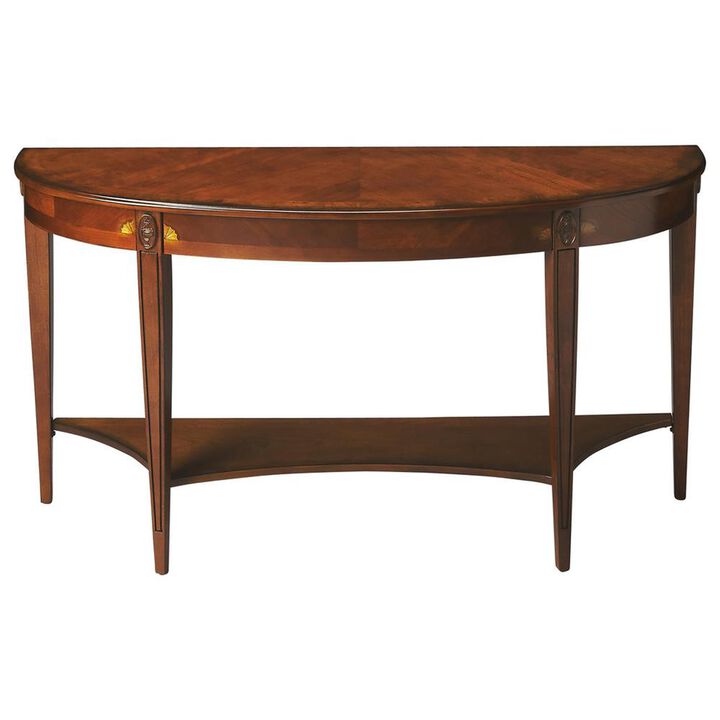 Butler Specialty Company Astor Demilune Console Table, Medium Brown