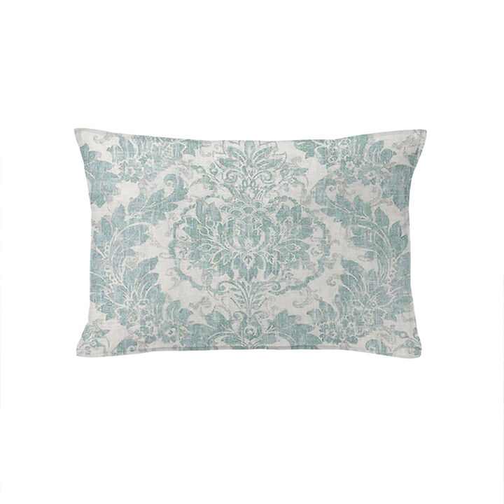 6ix Tailors Fine Linens Damaskus Linen Mist Decorative Throw Pillows