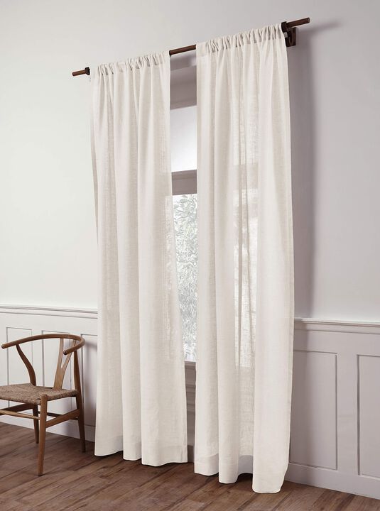 Solino Home 100% Pure Linen Sheer Curtain Curtain