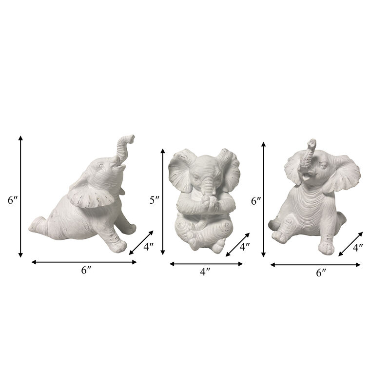Resin Stone Elephant Figurines