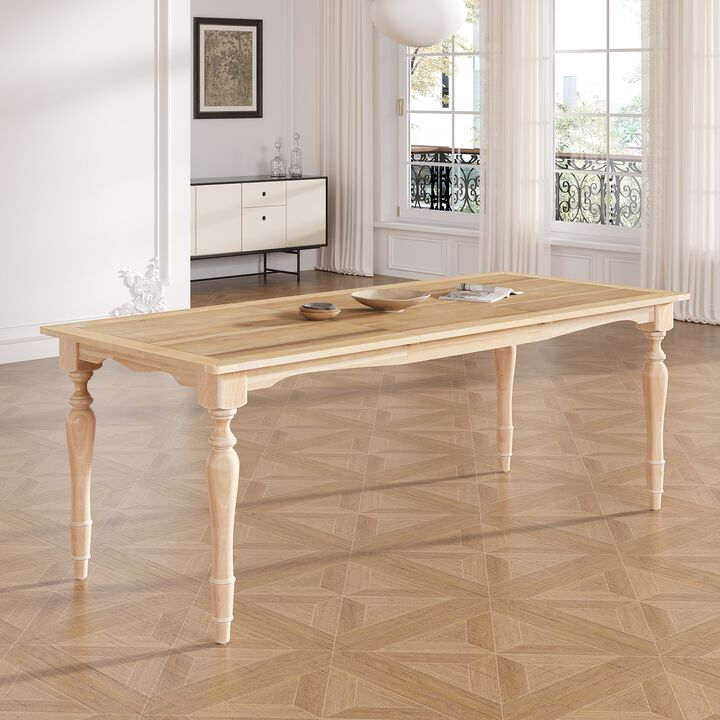 Merax Vintage Traditional Extendable Dining Table with Removable Leaf