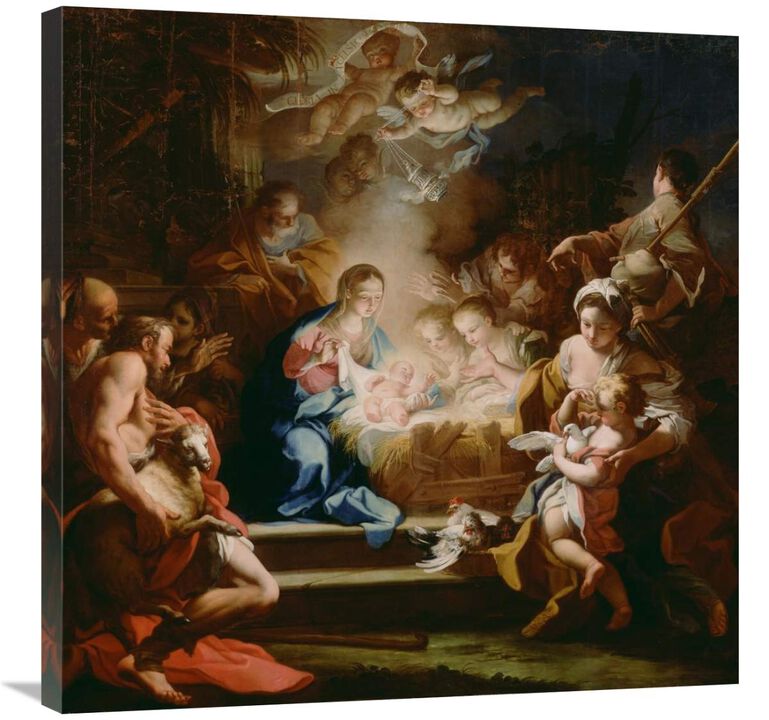 The Adoration of the Shepherds-Canvas Art-30x30