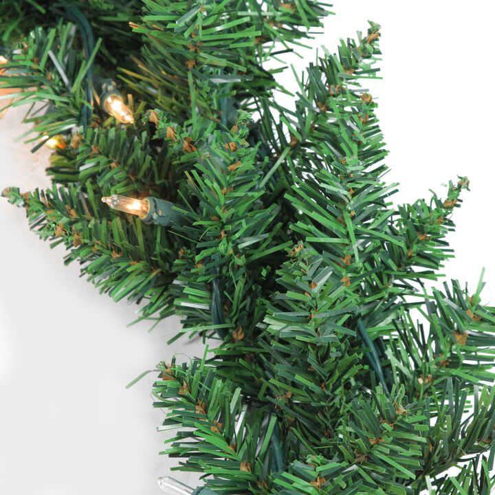 Pre-Lit Buffalo Fir Artificial Christmas Wreath - 30-Inch  Clear Lights