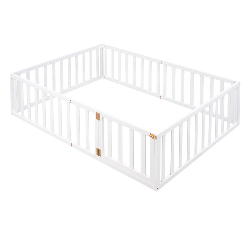 Merax Wood  Daybed Frame with Fence