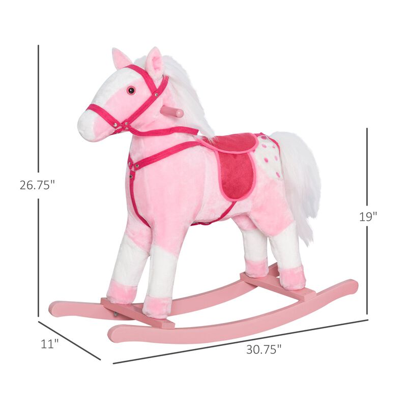 Pretty Pony Pal: Pink Plush Rocking Horse with Sounds for Toddlers