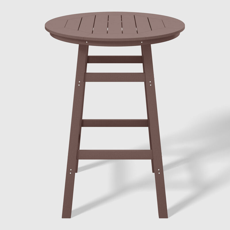 WestinTrends Outdoor 35" HDPE Round Patio Bar Height Table