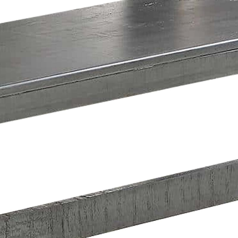 Alix 54 Inch Elegant Wood Dining Bench with Tapered Legs, Distressed Gray-Benzara