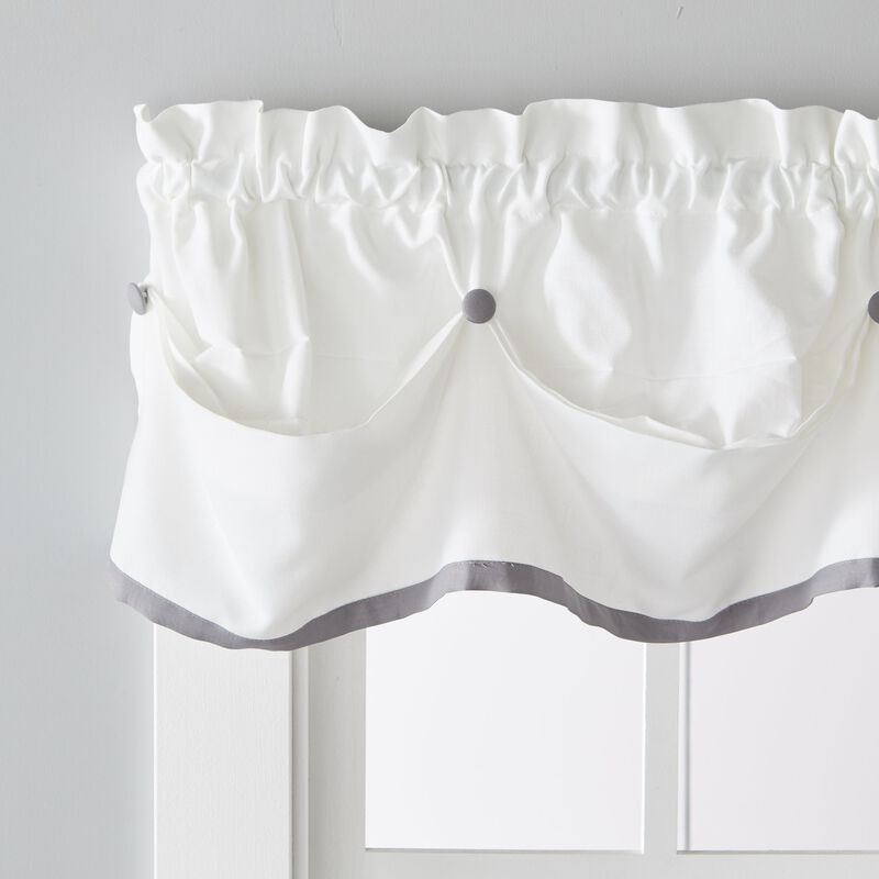 Saturday Knight Ltd Manor Versatile Tailored Window Valance - 58x13", Dove Gray
