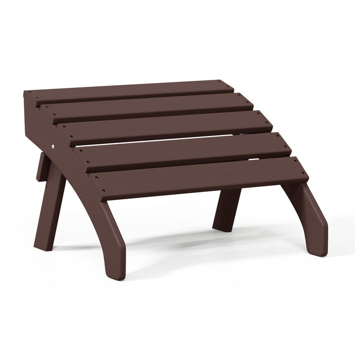 WestinTrends Outdoor Patio HDPE Adirondack Ottoman Footrest