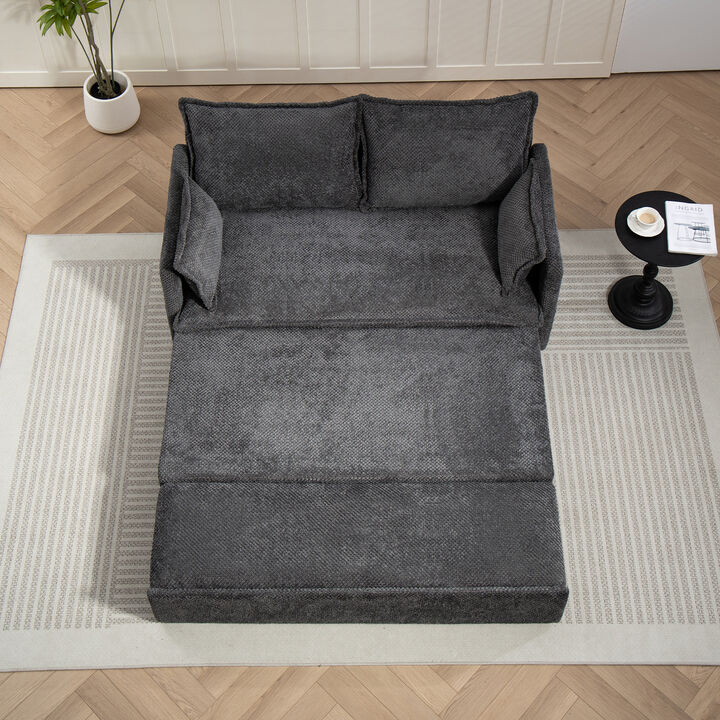 Merax Corduroy Convertible Sleeper Loveseat Sofa Couch