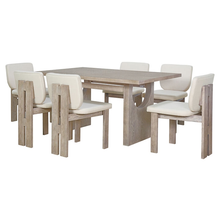 Merax 7-Piece Retro Dining Set