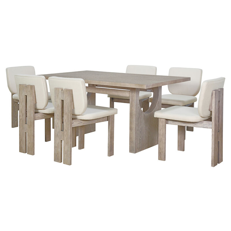 Merax 7-Piece Retro Dining Set