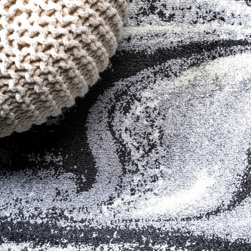 Viscon Abstract Marble Contemporary Area Rug