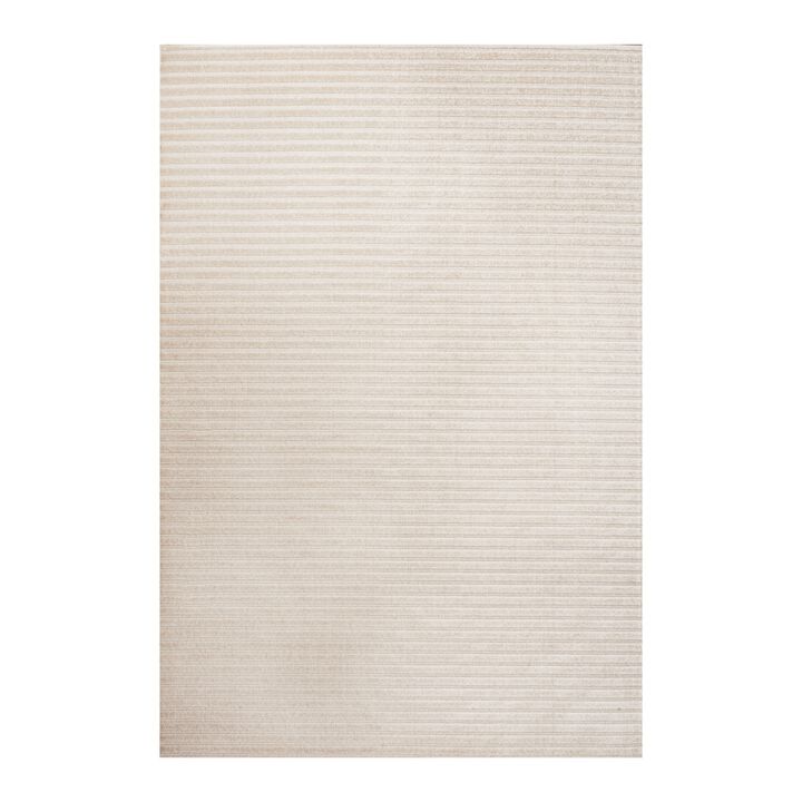 Aarhus High-Low Minimalist Scandi Striped Indoor/Outdoor Area Rug