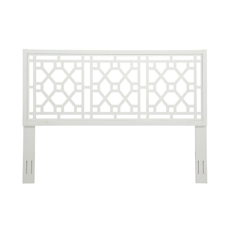 Comfort Pointe Thomas Chippendale White Headboard - King