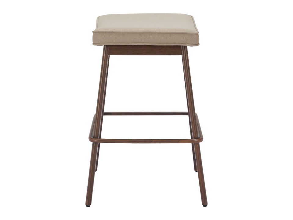 Divat Counter Stool (Set of 2) Beige & Walnut