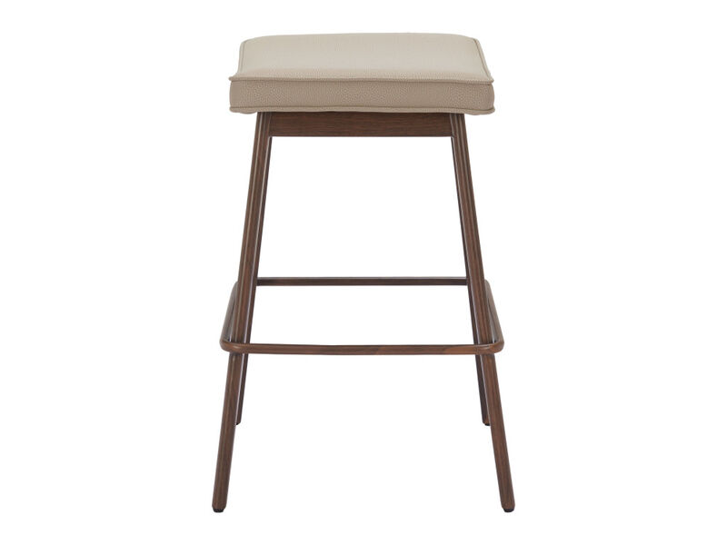 Divat Counter Stool (Set of 2) Beige & Walnut
