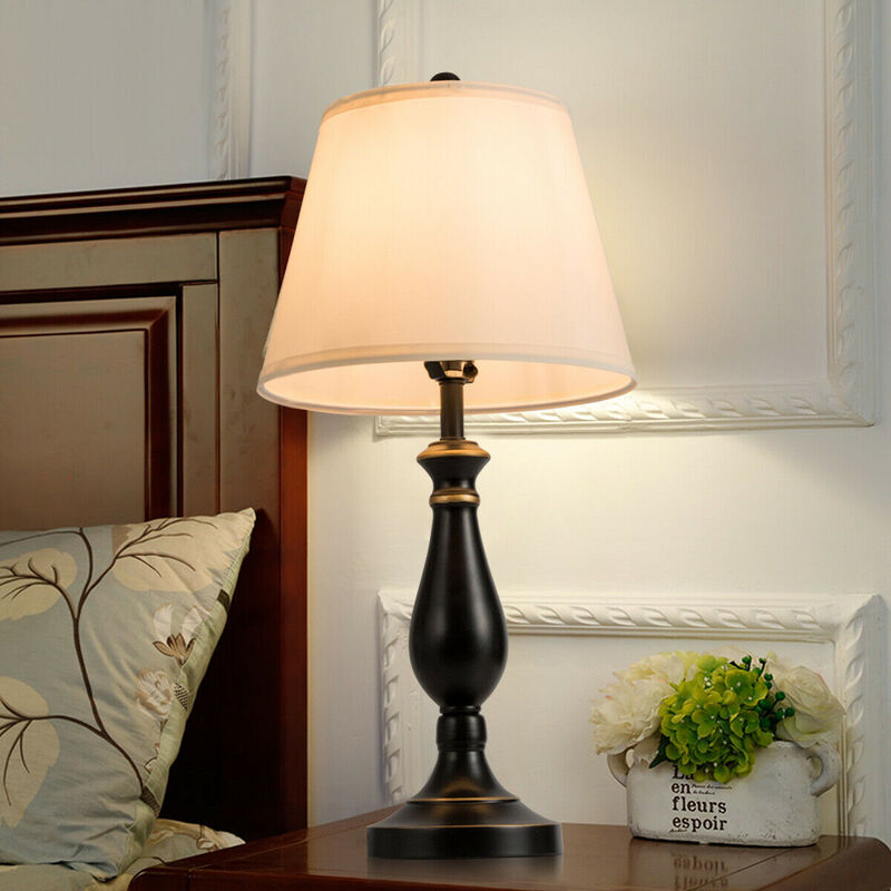 3 Pieces Brushed Nickel Lamp Set
