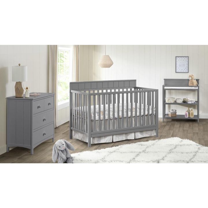 Oxford Baby Logan 4 In 1 Convertible Crib Dove Gray