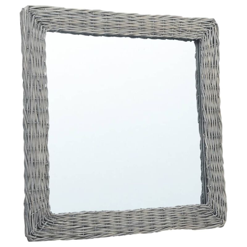 vidaXL Mirror 23.6"x23.6" Wicker