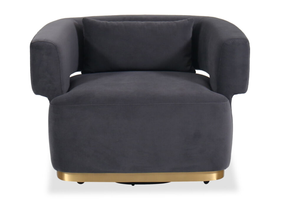 Bella Asphalt Swivel Chair