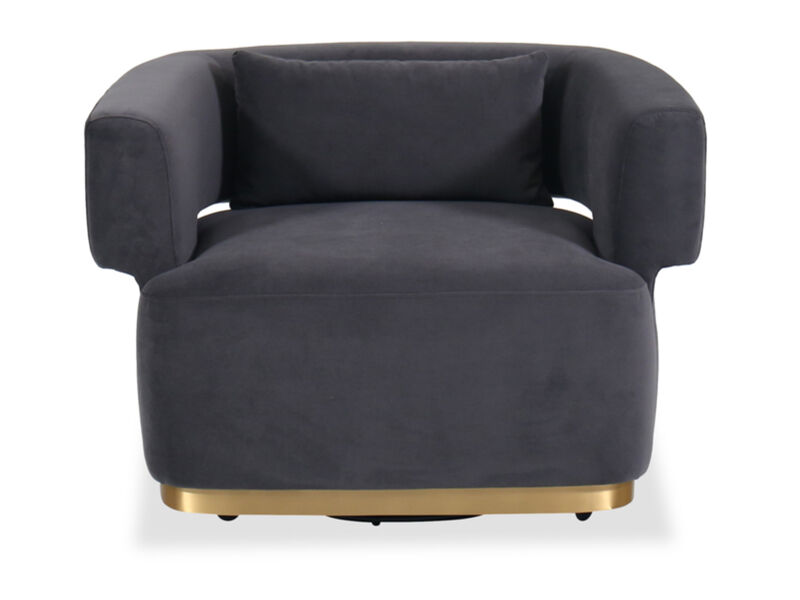 Bella Asphalt Swivel Chair