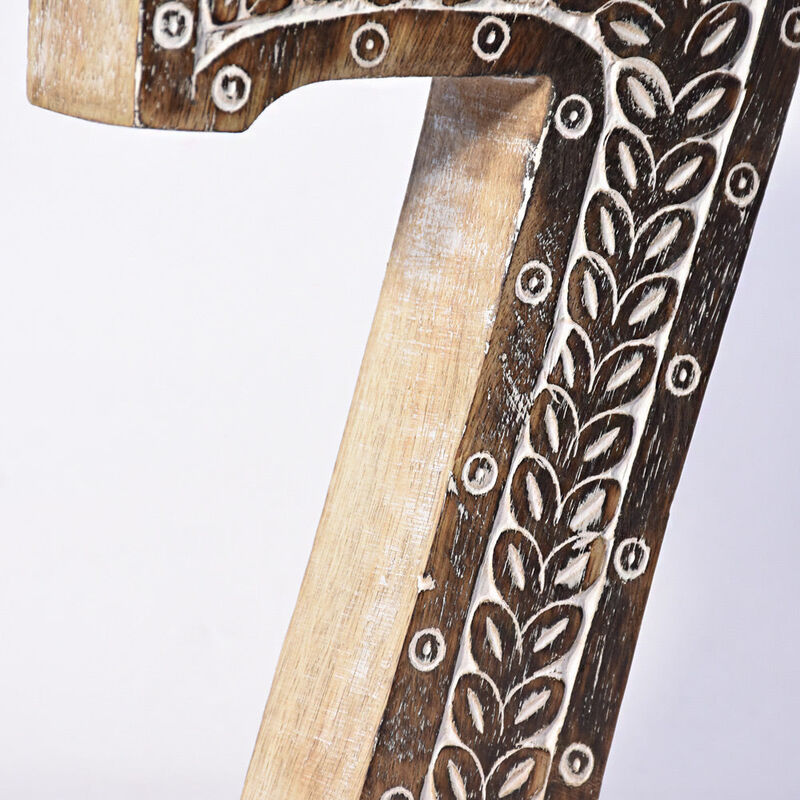 Vintage Natural Handmade Eco-Friendly "7" Numeric Number For Wall Mount & Table Top Décor
