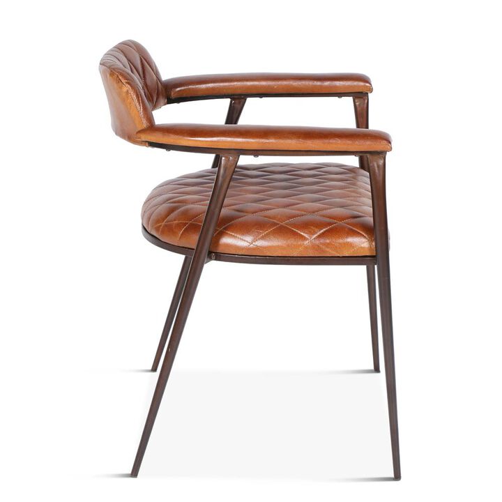Belen Kox Retro Luxe Diamond Leather Accent Chair, Belen Kox