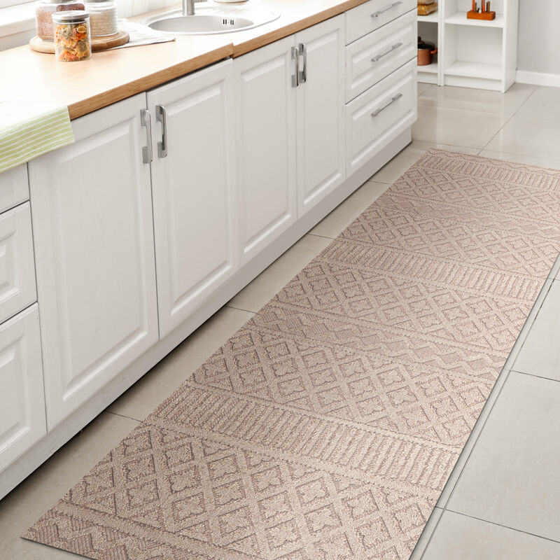 Ormond High-Low Modern Trellis Geometric Area Rug