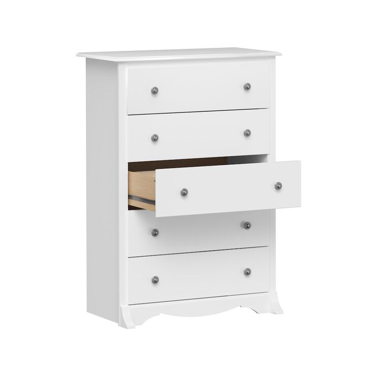 Prepac Monterey 5-Drawer Chest, White