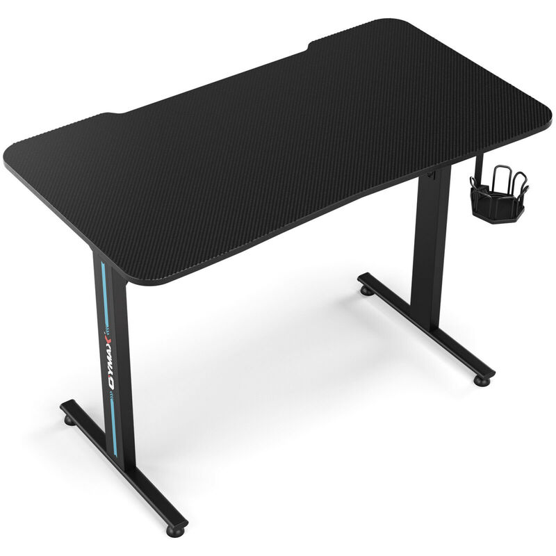 Costway Gaming Desk Home Office PC Computer Desk w/LED Lignt&Gaming Handle Rack