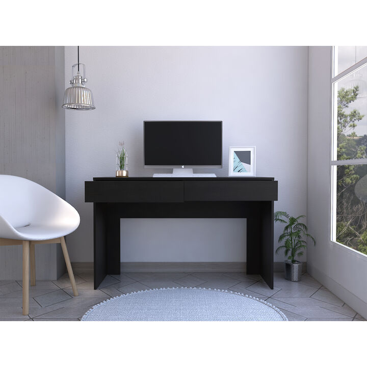 Meridian 2-Drawer Computer Desk Black Wengue