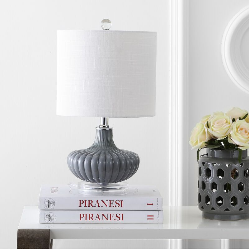Kamille Glass and Lucite LED Table Lamp