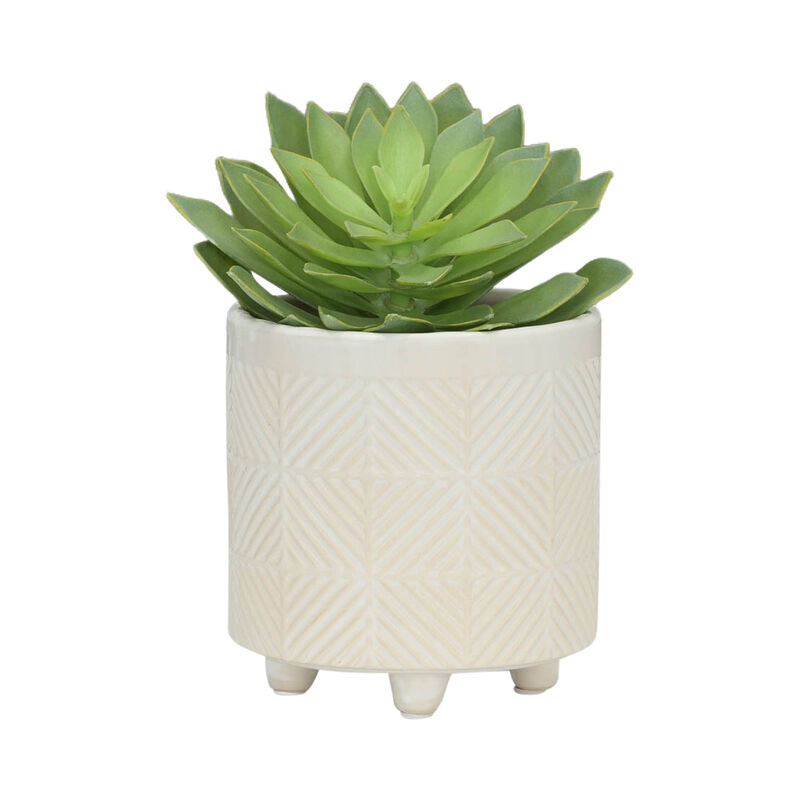Textured Planters, Shiny White
