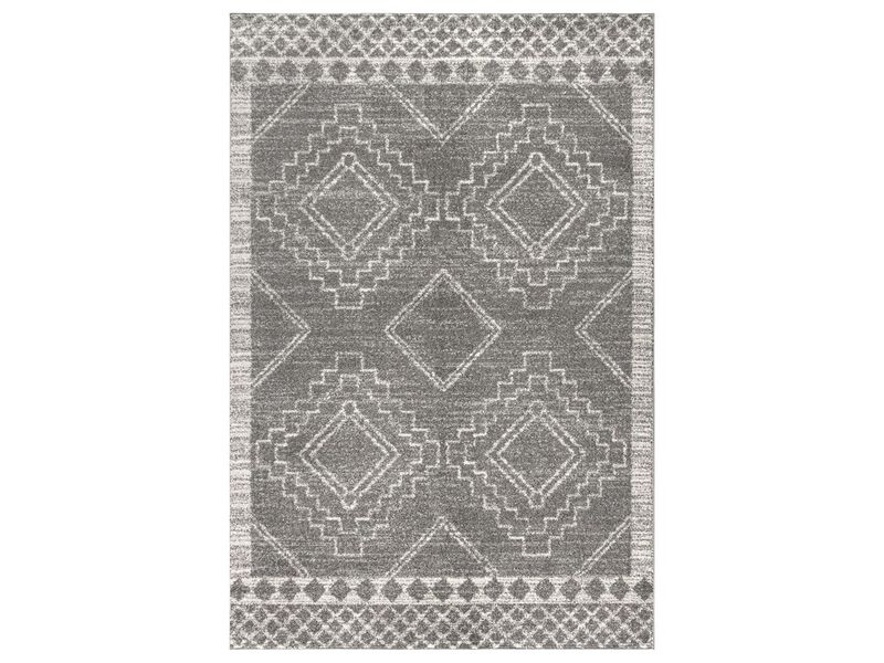 Amir Moroccan Beni Souk Cream/Black. Area Rug
