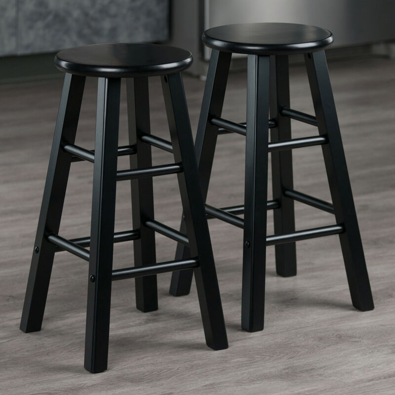 Winsome Element Counter Stools, 2-Pc Set, Black