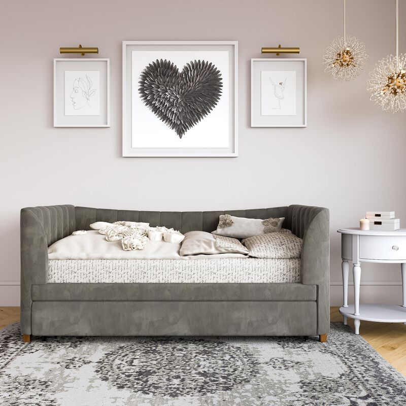 Little Seeds Valentina Upholstered Daybed with Trundle