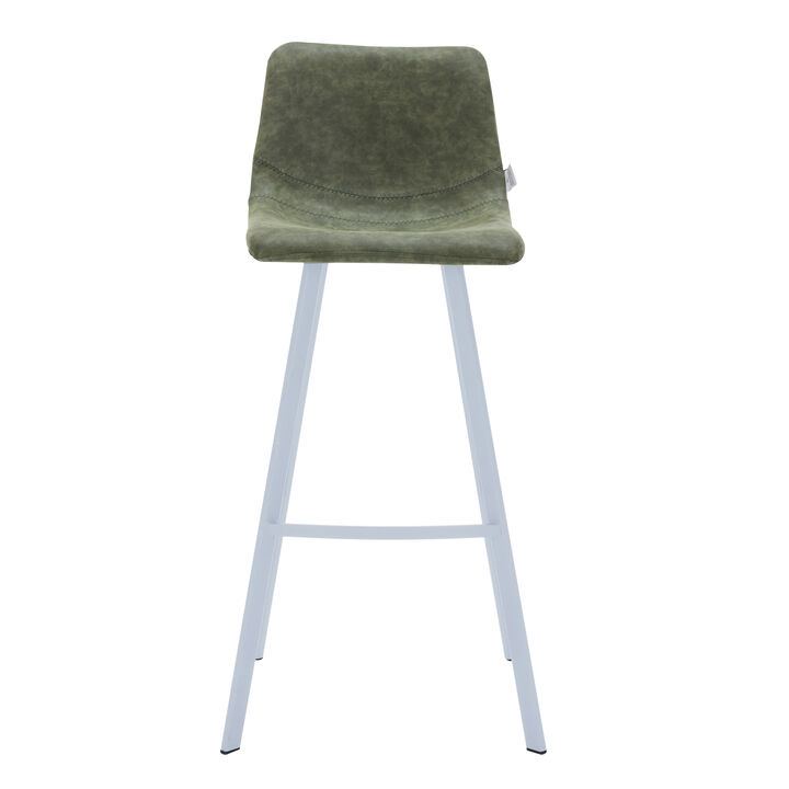 Elland - Bar stool -Light Grey- White Base