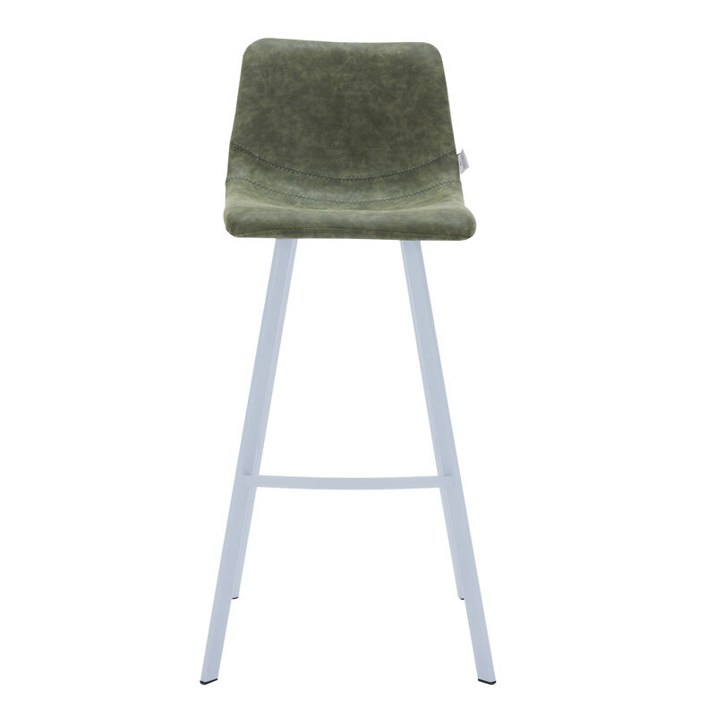 Elland - Bar stool -Light Grey- White Base