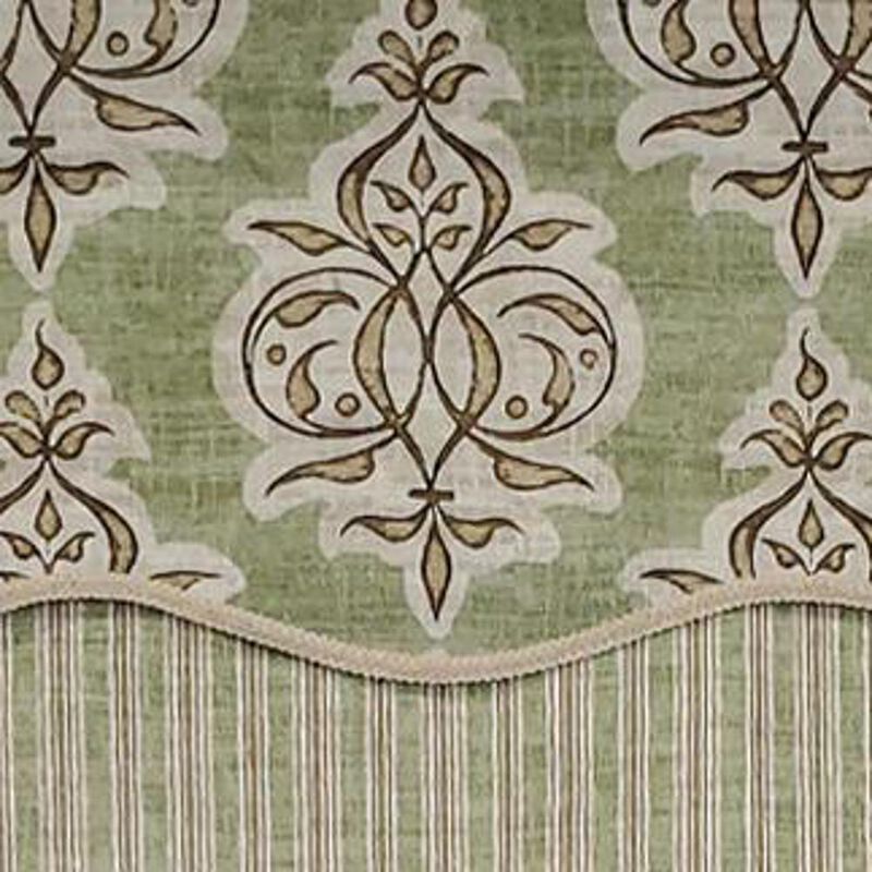 RLF Home Luxurious Modern Design Classic Jenna Glory Style Window Valance 50" x 16" Caramel