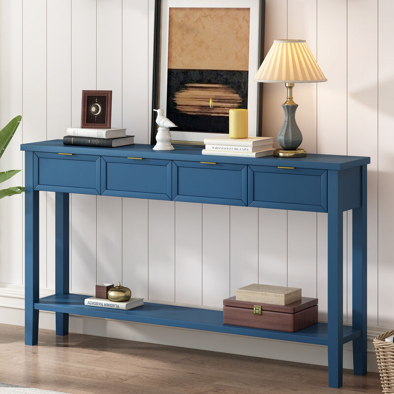 Merax Contemporary Entryway Console Table with 4 Drawers