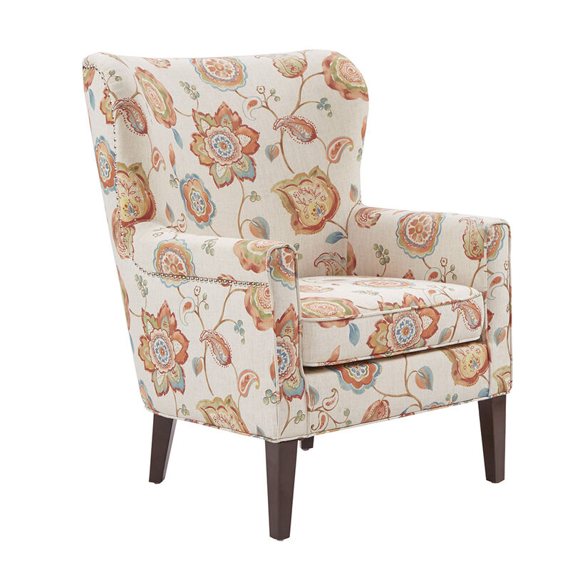 Gracie Mills Debbie Transitional Upholstered Wingback Chair