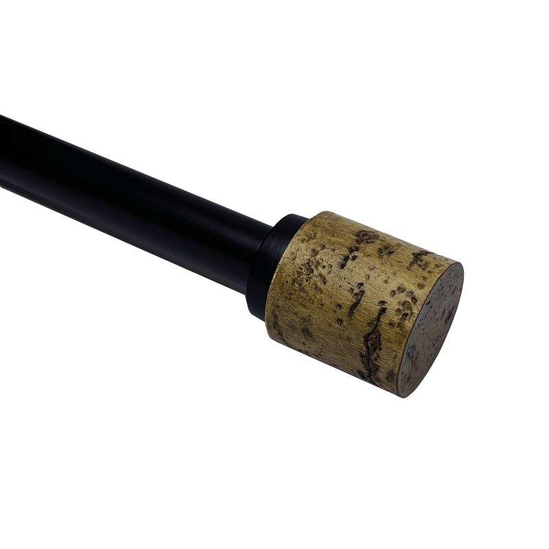 Esencial Cork Curtain Rod Set, Adjustable Length From 72" to 144"