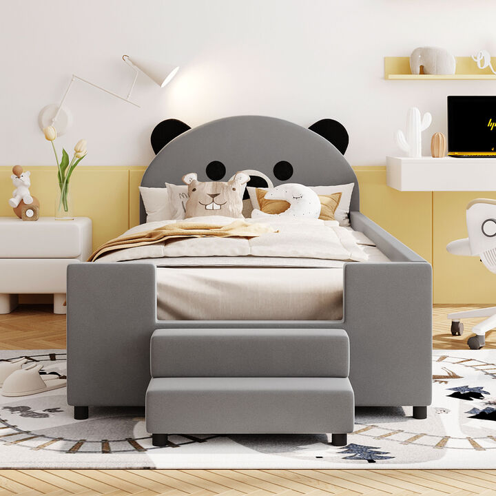 Merax  Daybed Bed Frame with Bear Shaped Headboard