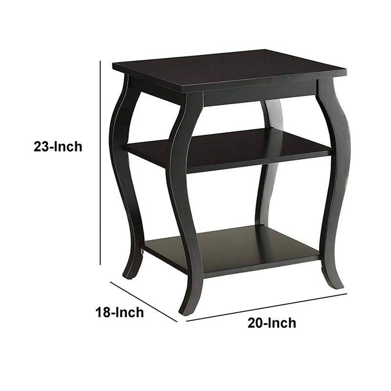 Becci End Table, Black-Benzara