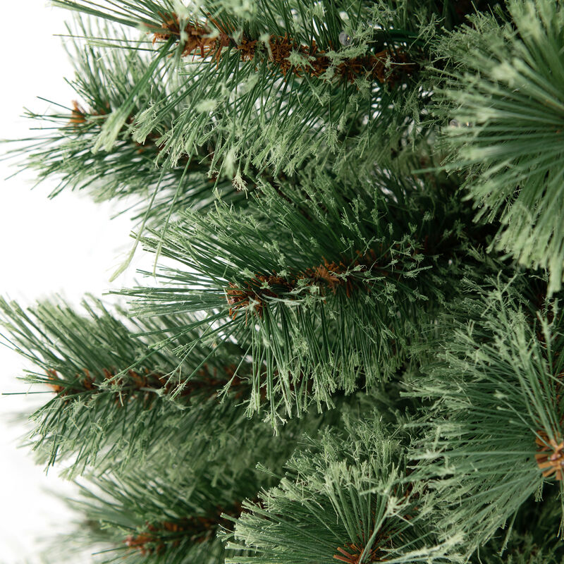 Pre-Lit Potted Christmas Tree with Pine Needles for Festive and Compact Holiday Decor