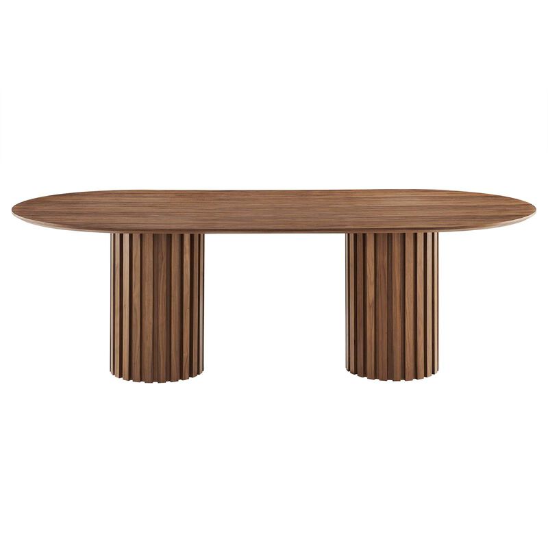Modway - Senja 95" Oval Dining Table Walnut