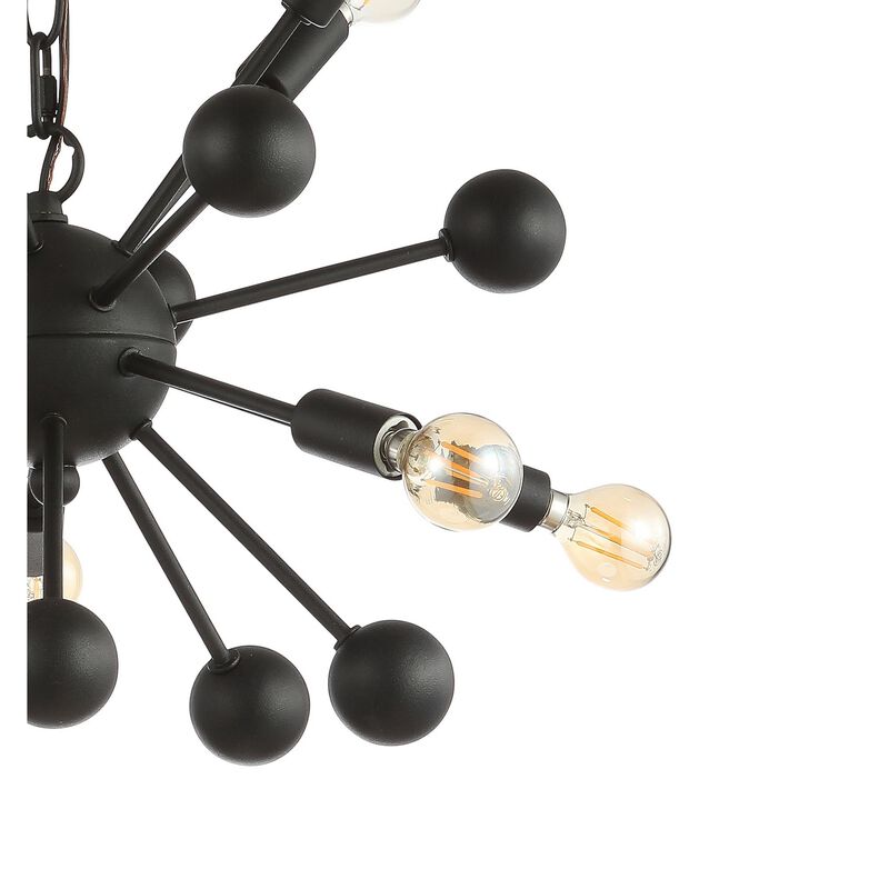 Orbit 10-Light Adjustable Iron Modern Industrial Sputnik LED Chandelier