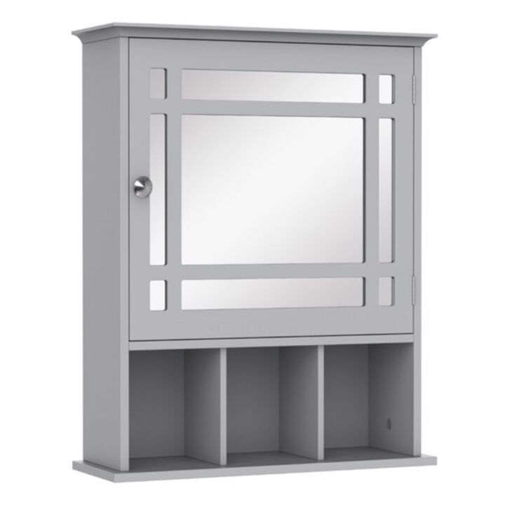 Bathroom Cabinet with Mirror and Storage Shelves for Organization