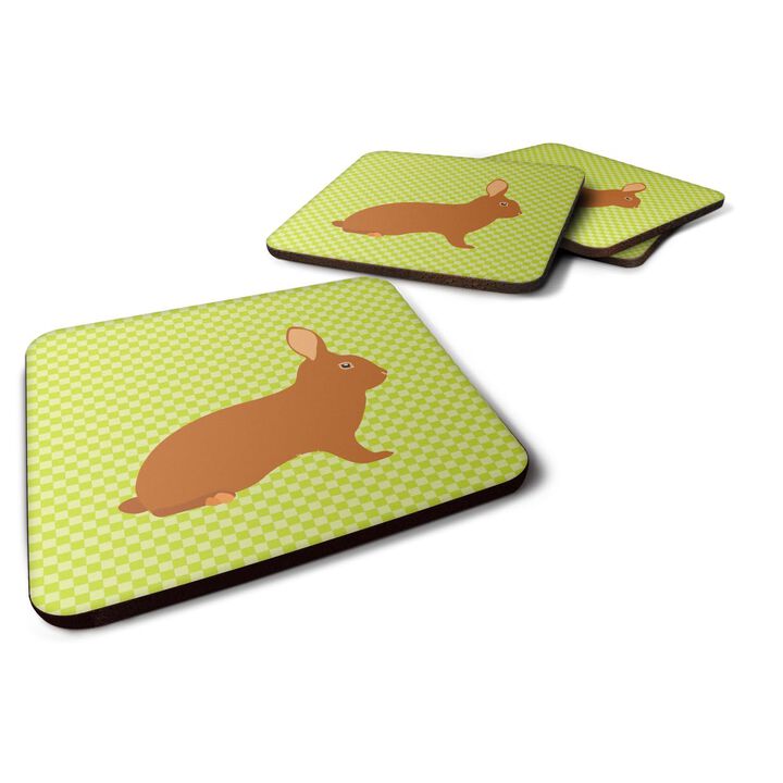 Caroline's Treasures Rex Rabbit Green Decorative coasters, 3.5, Multicolor
